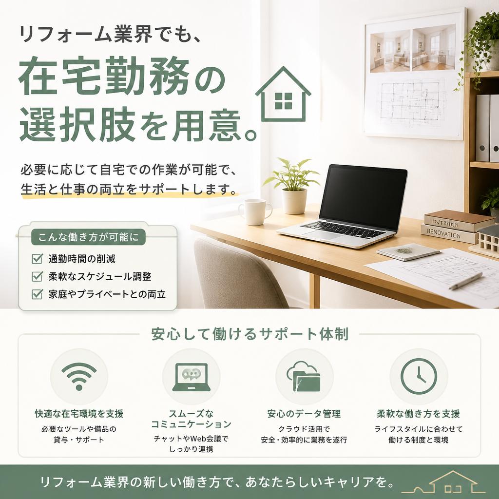 在宅勤務の柔軟性