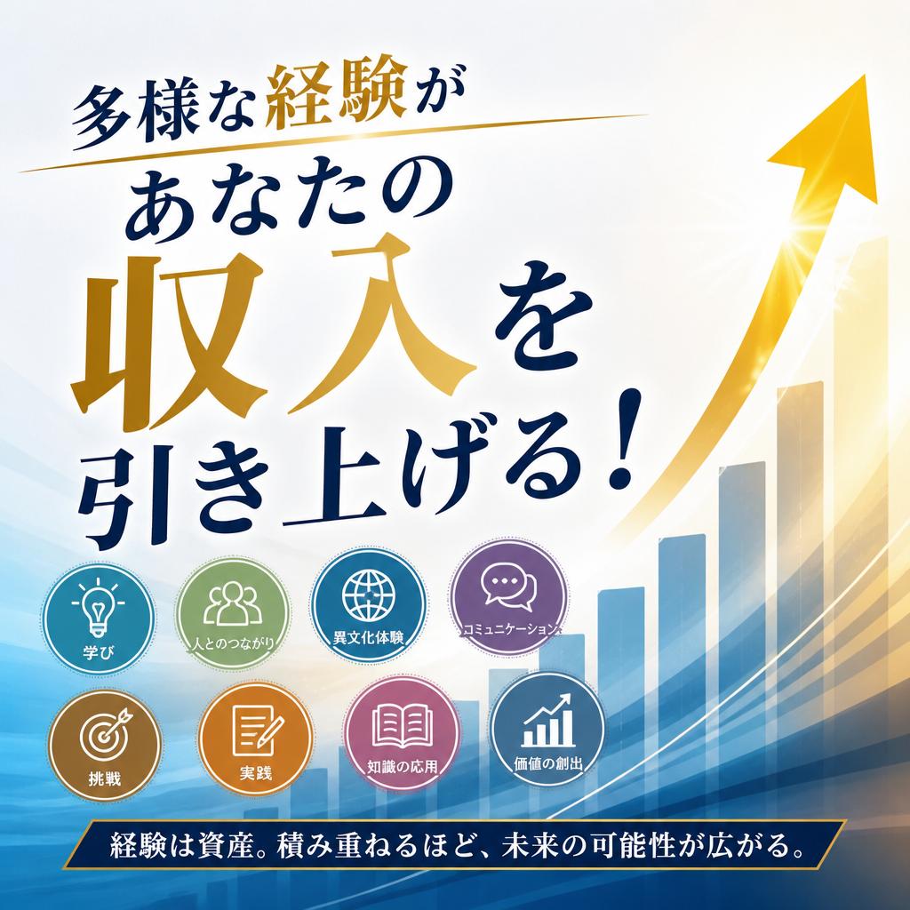 多様な経験があなたの収入を引き上げる！