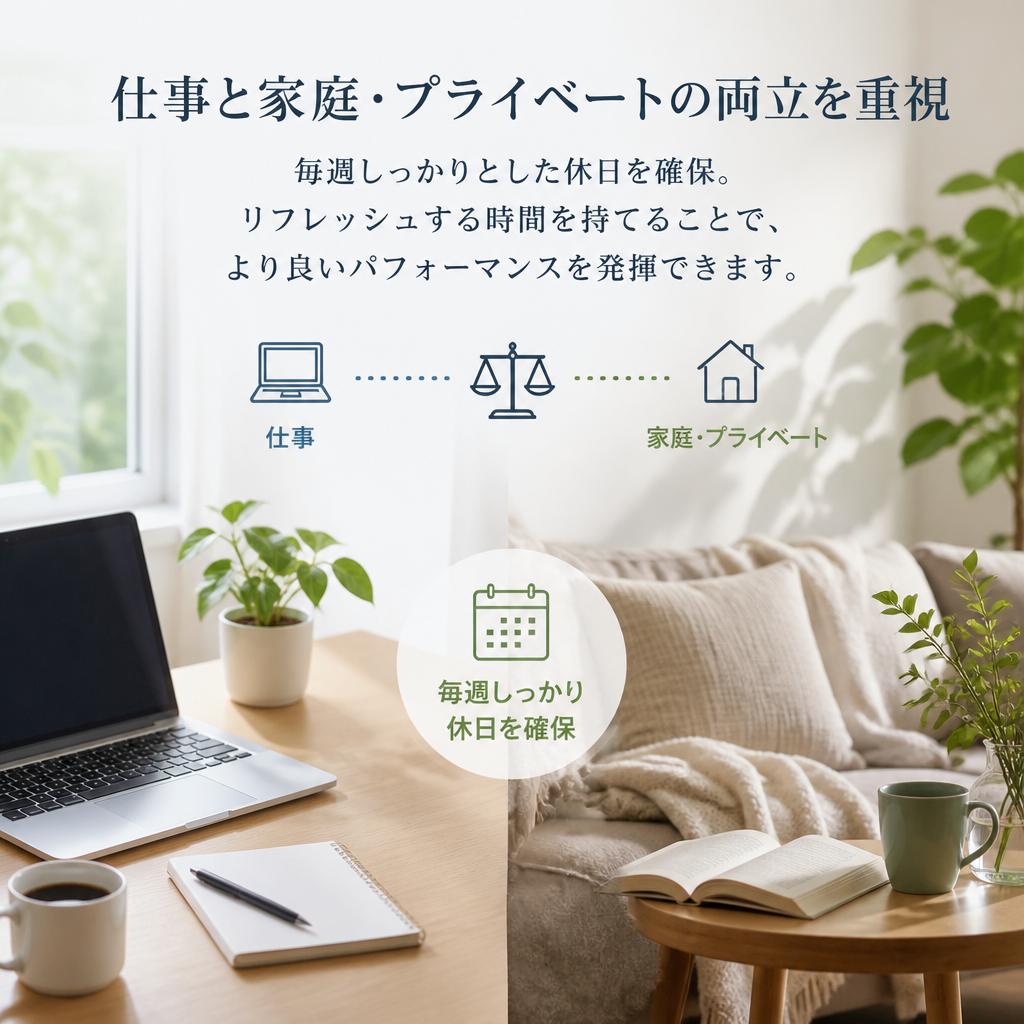 働きやすい完全週休二日制