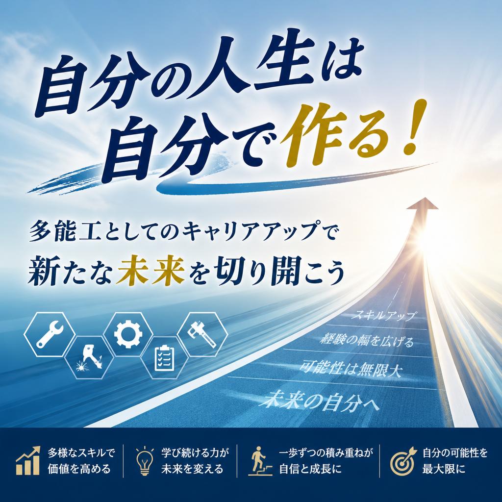 自分の人生は自分で作る！多能工としてのキャリアアップで新たな未来を切り開こう