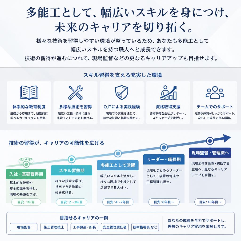 多能工としての成長とキャリアアップ