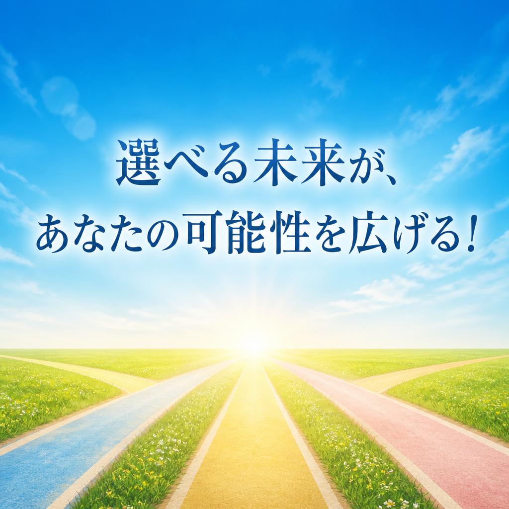 選べる未来が、あなたの可能性を広げる！