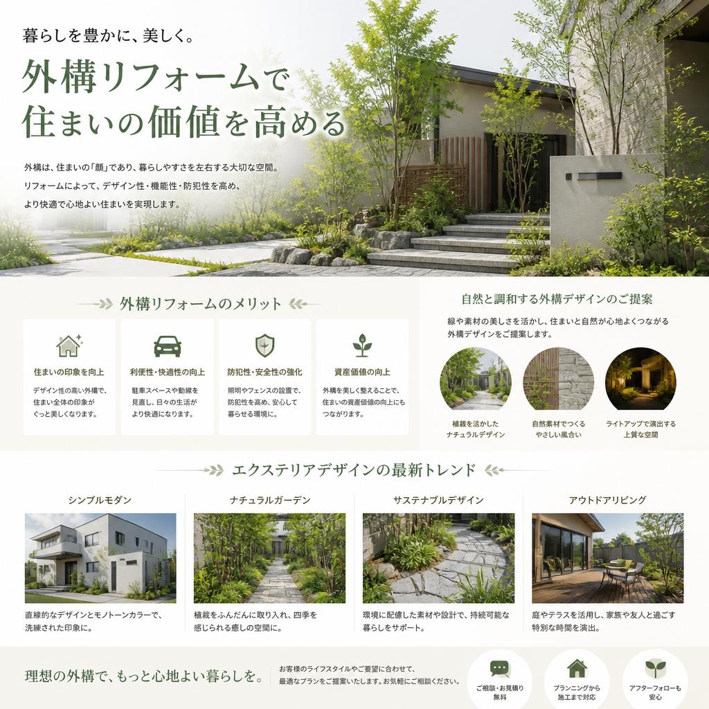 外構リフォームの魅力