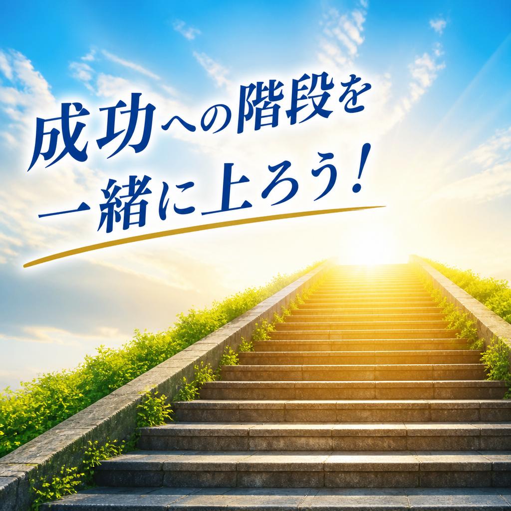 「成功への階段を一緒に上ろう！」