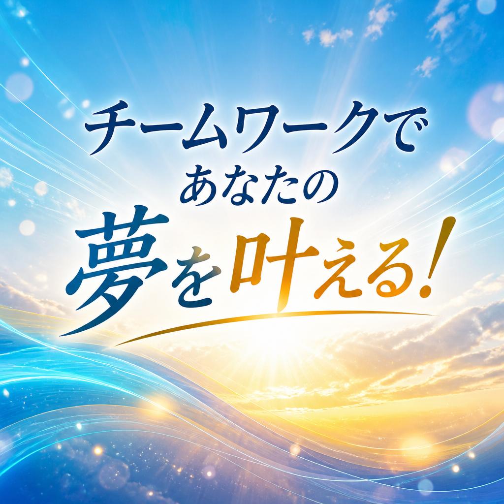 チームワークであなたの夢を叶える！