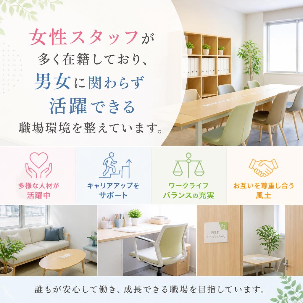 女性も活躍できる職場
