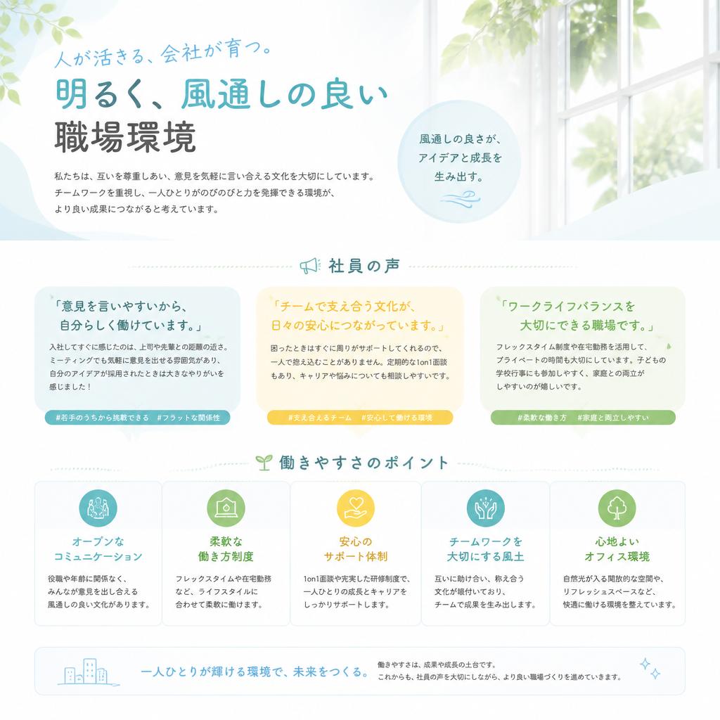 職場環境の魅力